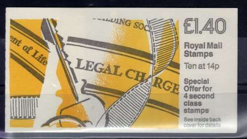 GREAT BRITAIN 1988 "POCKET PLANNER" 1,40 POUND BOOKLET UMM. SG FM5 B (SELVEDGE AT RIGHT).