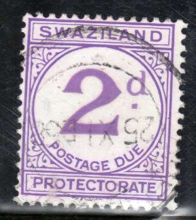 BASUTOLAND 1933 POSTAGE DUE 2d CHALK SURFACED PAPER VERY FINE USED. SACC 2a. CAT R1300.
