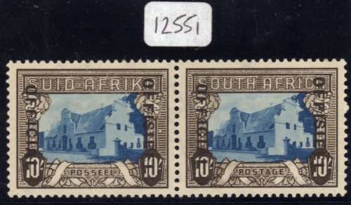 SOUTH AFRICA 1935-51 OFFICIAL 10/- OFFICIAL AT LEFT UNM MINT WITH PFSA CERT. SACC O36. CAT R10000.