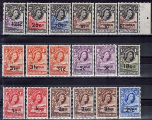 Bechuanaland 1961 Defin set 18 (all ovpt types) very fine lmm. SG 157/167b. CAT 387 GBP FOR UMM.