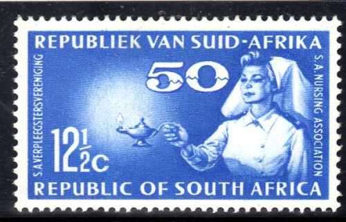 South Africa 1964 `50th Nursing Anniv` 12½c lmm with gold omitted. SACC 249a. Cat R200 000 (2023-25)
