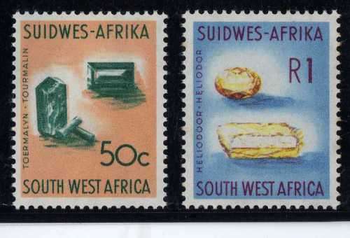 SOUTH WEST AFRICA 1961 DEFIN GROUP 1 50c & R1 UMM. SACC 212-213. CAT R260. (2023-25)