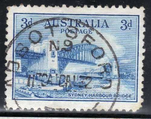 AUSTRALIA 1932 "OPENING OF SYDNEY HARBOUR BRIDGE" 3d BLUE. SG 142. CAT 11 GBP.