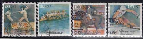 GERMANY 1992 "SPORT PROMOTION FUND" SET OF 4 VFU.  SG 2438-41. CAT 11,85 POUNDS.
