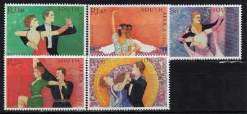 SOUTH AFRICA 2003 BALL ROOM DANCING SET OF 5 UMM. SACC 1551-55. CAT R130. (2023-25)