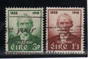IRELAND 1958 "BIRTH CENT TOM CLARKE" SET OF 2 VERY FINE USED. SG 172-3. CAT 11 POUNDS.