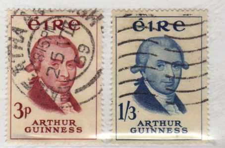 IRELAND 1959 "BICENT OF GUINESS BREWERY" SET OF 2 VERY FINE USED. SG 178-9. CAT 12 POUNDS.