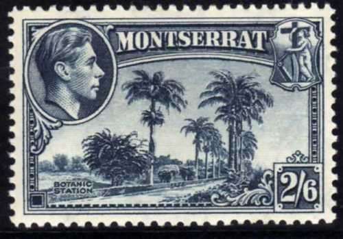 MONTSERRAT 1938 DEFIN 2/6d SLATE-BLUE PERF 13 LMM. SG 109. CAT 45 POUNDS (2018)
