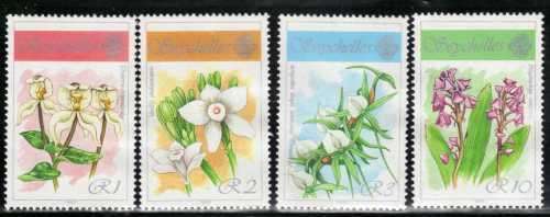 SEYCHELLES 1990 "ORCHIDS" SET OF 4 LMM. SG 767-770. CAT 16 POUNDS.