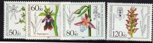 GERMANY BERLIN 1984 ORCHIDS SET OF 4 MINT UNHINGED (MINOR PAPER ADHESION). SG B686-9 CAT 14 POUNDS.