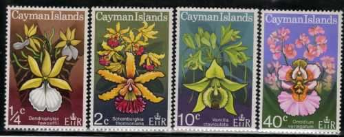 CAYMAN ISLANDS 1971 ORCHIDS SET OF 4 LMM. SG 298-301. CAT 7,50 POUNDS.