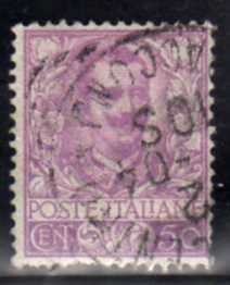 ITALY 1901 DEFIN 50c VIOLET VFU. SG 70. CAT 18 POUNDS.