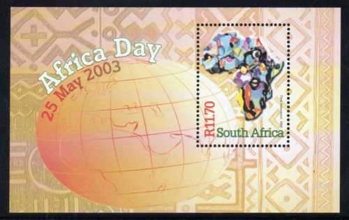 SOUTH AFRICA 2003 AFRICA DAY MINI SHEET UMM. SACC 1549. CAT R200 (2023-25)