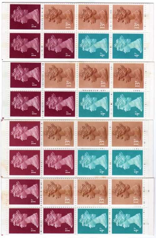 GREAT BRITAIN 1984 SET OF 4 ORCHID SERIES BOOKLETS UMM. SG FB27-30.
