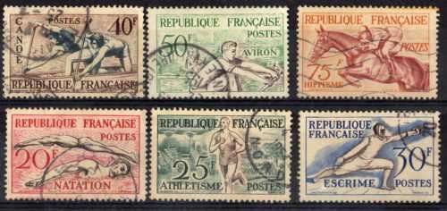 FRANCE 1953 SPORTS SET OF 6 VERY FINE USED. SG 1185-90. CAT 20.85 POUNDS.