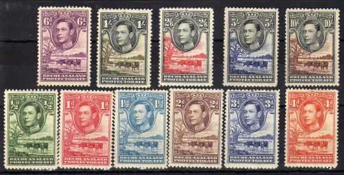BECHUANALAND 1938 DEFIN PART SET OF 11 MINT (3 TOP VALUES UMM). SACC 113-123. CAT R2181.
