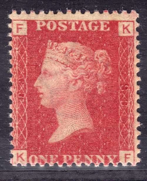 GREAT BRITAIN 1864-79 QV 1d ROSE-RED VERY FINE UNMOUNTED MINT. PLATE 83. SG 43. CAT 155 GBP FOR MM..