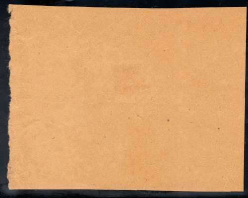 GREAT BRITAIN 1902 KEVII 4d DEEP ORANGE-RED IMPERF PLATE PROOF ON POOR QUALITY BUFF UNGUMMED PAPER.