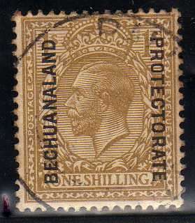 BECHUANALAND 1925 DEFIN 1/- BISTRE BROWN VERY FINE USED. SACC 93. CAT R500.