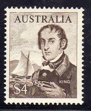 AUSTRALIA 1966 DECIMAL DEFIN $4 LIGHTLY MOUNTED MINT. SG 403. CAT 6 POUNDS.