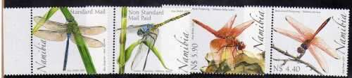 NAMIBIA 2007 DRAGON FLIES OF NAMIBIA SET OF 4 UMM. SACC 566-569. CAT R65.