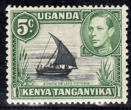 KENYA UGANDA TANGANYIKA 1938 DEFIN 5c PERF 13 x 11,75 LMM. SG 132. CAT 6,50 POUNDS. (2018)