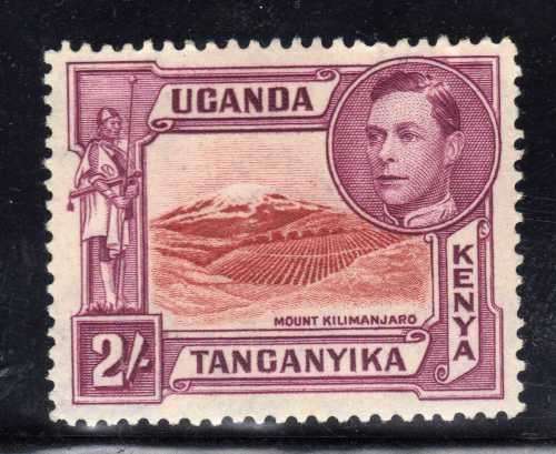KENYA UGANDA TANGANYIKA 1938 DEFIN 2/- PERF 14 MM. SG 146a. CAT 80 POUNDS. (2018)