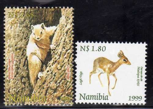 NAMIBIA 1999 ANIMALS SET OF 2 UMM. SACC 283-4. CAT R110.