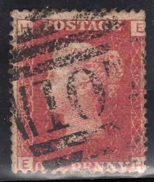 GREAT BRITAIN 1858-79 1d ROSE RED PLATE 121 FINE USED. SG 43. CAT 11 POUNDS.