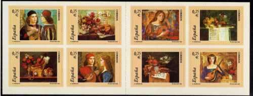 SPAIN 2002 MUSIC PAINTINGS SET OF 8 MINT SELF ADHESIVE. SG 3895-3902. CAT 6 POUNDS. (2013)