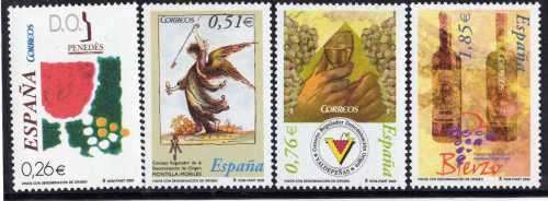SPAIN 2003 WINE SET OF 4 UMM. SG 3987-3990. CAT 6,90 POUNDS (2013)