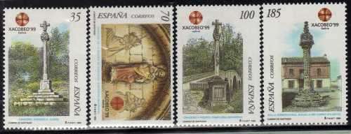 SPAIN 1999 ST JAMES HOLY YEAR SET OF 4 UMM. SG 3552-55. CAT 5,20 POUNDS. (2013)