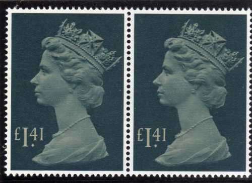 GREAT BRITAIN 1985 DEFIN 1,41 POUND UMM PAIR. SG 1026d. CAT 17 POUNDS. (2018)