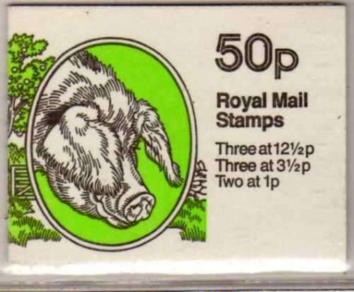 GREAT BRITAIN 1983 RARE FARM ANIMALS 50p BOOKLET NO 2 CORRECT RATE UMM. SG FB24b. CAT 12 GBP (2018)