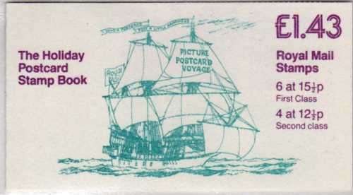 GREAT BRITAIN 1982 "HOLIDAY POSTCARD" 1,43 GBP BOOKLET UMM. SG FN3. CAT 3 GBP (2018)