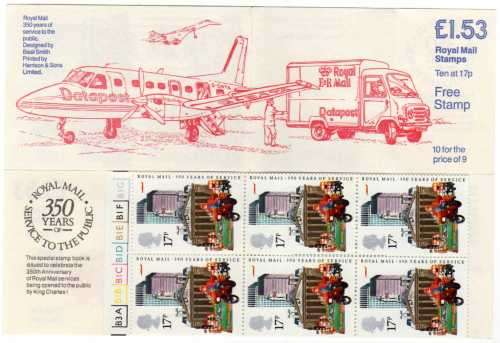 GREAT BRITAIN 1985 DATA POST 1,53 GBP BOOKLET UMM. SG FT4. CAT 3,75 GBP (2018)