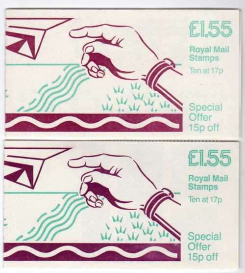 GREAT BRITAIN 1985 SOCIAL LETTER WRITING SERIES 1,55 GBP BOOKLETS NO 2 UMM. SG FT2. CAT 7 GBP (2018)