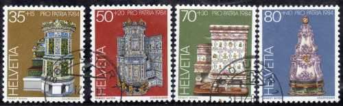 SWITZERLAND 1984 PRO PATRIA SET OF 4 VFU. SG 1070-73. CAT 5,60 POUNDS. (2013)