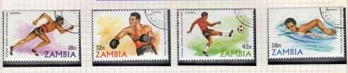 ZAMBIA 1980 OLYMPIC GAMES MOSCOW SET OF 4 VFU. SG 311-314. CAT 2,50 POUNDS. (2014)