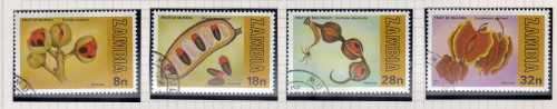 ZAMBIA 1981 WORLD FORESTRY DAY SET OF 4 VFU. SG 329-332 CAT 2,50 POUNDS. (2014)