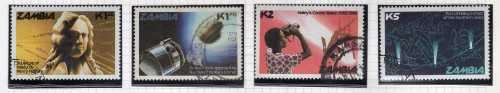 ZAMBIA 1986 HALLEY'S COMET SET OF 4 VFU. SG 464-467. CAT 8,75 POUNDS. (2014)