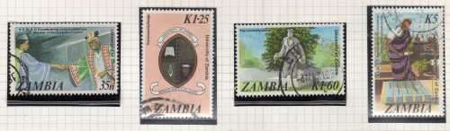 ZAMBIA 1987 20TH ANNIV OF UNIVERSITY OF ZAMBIA SET OF 4 VFU. SG 476-9. CAT 7,50 POUNDS. (2014)