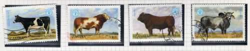 ZAMBIA 1987 40TH ANNIV OF FOOD & AGRICULTURE ORG SET OF 4 VFU. SG 528-31. CAT 3,50 GBP. (2014)