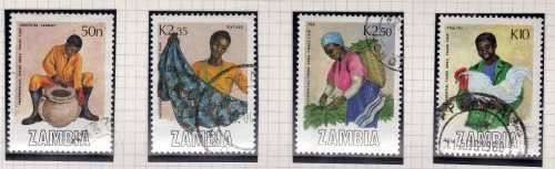ZAMBIA 1988 PREFERENTIAL TRADE AREA FAIR SET OF 4 VFU. SG 550-3. CAT 3,50 GBP. (2014)