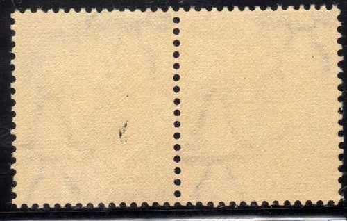 SOUTH AFRICA 1932-42 POSTAGE DUE 3d INDIGO & MILKY BLUE INVERTED WMK UMM PAIR. SACC 27a. CAT R4200.