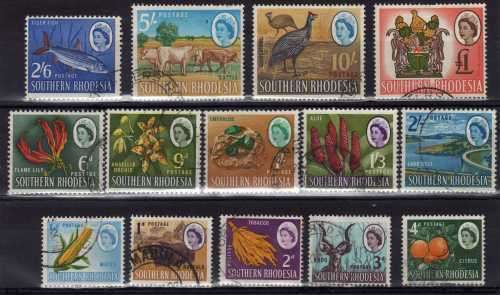 SOUTHERN RHODESIA 1964 DEF SET OF 14 VFU. SACC 94-107. CAT R694 (SACC 2017/18).