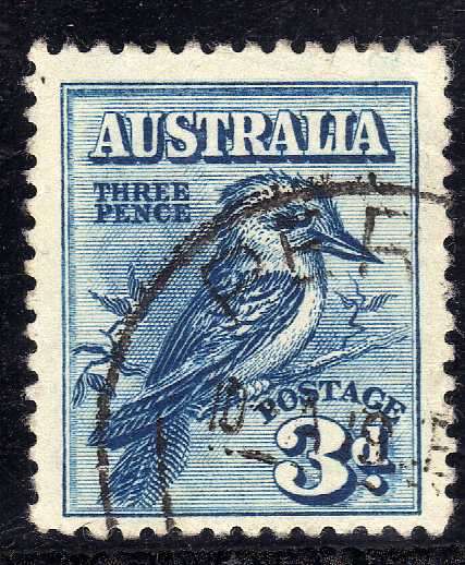 AUSTRALIA 1928 NATIONAL STAMP EXHIBITION 3d BLUE FINE USED. SG 106. CAT 6,50 POUNDS.