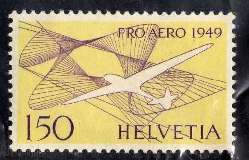 SWITZERLAND 1949 AIR SPECIAL FLIGHTS MINT NO GUM. SG 499. CAT 60 GBP (2013)