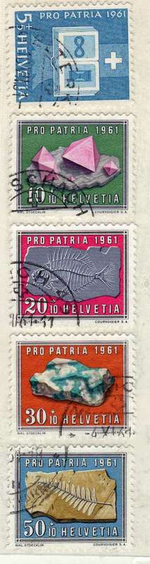 SWITZERLAND 1961 PRO-PATRIA SET OF 5 VFU. SG 648-652. CAT 10,65 POUNDS.
