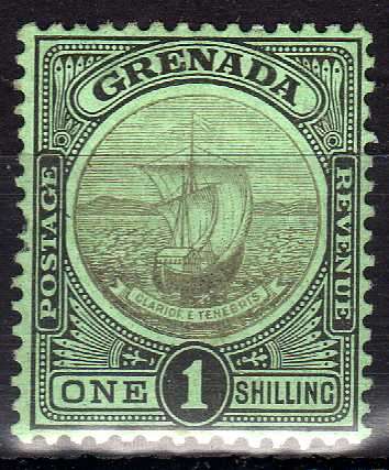 GRENADA 1906 DEFIN 1/- FINE MOUNTED MINT. SG 82. CAT 50 POUNDS. (2018)